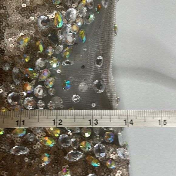 PROM Beaded sparkly beaded gown  wedding formal size 11/12 NWOT - Picture 12 of 12